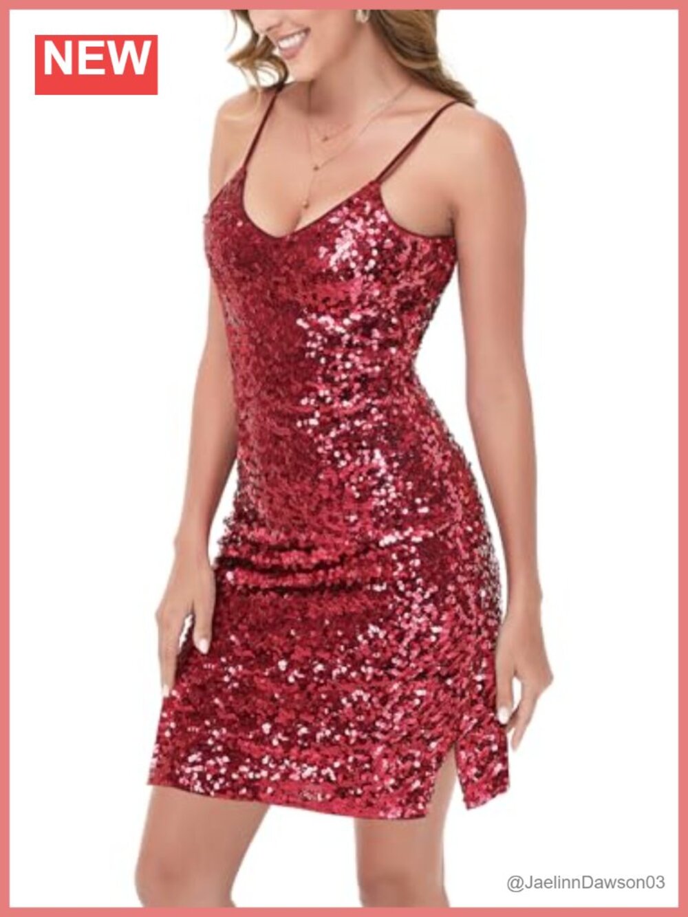 Sequin Mini Dress Spaghetti Strap V Neck Bodycon Party Club